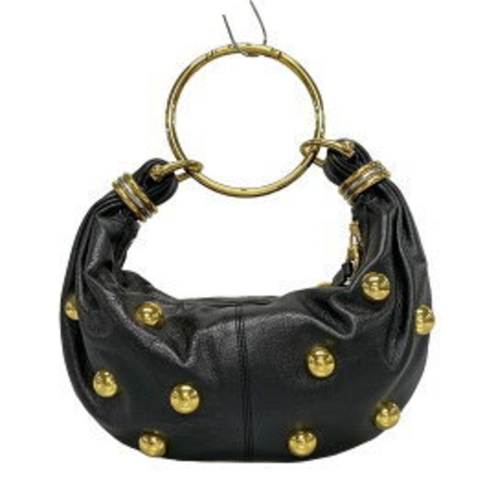 Chloe Bracelet Small Hobo Bag Handbag Studs Black